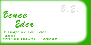 bence eder business card